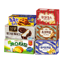 [안녕골목마켓] 인기과자 선물세트 20번_몽쉘생크림+카스타드+촉촉한초코칩+쿠크다스+초코하임+화이트하임, 안녕골목마켓 인기과자선물세트20번