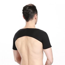 양쪽 어깨보호대/재활 숄더랩 밴드 아대 어깨보호벨트, 양쪽 어깨보호대 L 블랙