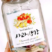 기타 바보사랑[랄라예나]No.106 사과 생강 수제청 과일청 스티커 (10매)