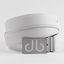 (버클1개추가증정)박성현 의 드루 골프 druh 풀그레인 화이트 벨트 & 화이트 인필 버클, 실버스루버클