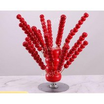 탕후루 거치대 꼬치꽃이 진열대 전시 꼬지 선반, A. 4단 + 고정 디스크