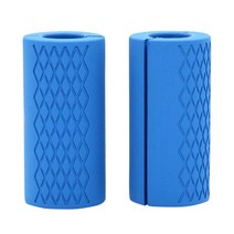 1 페어 바벨 덤벨 그립 케틀벨 지방 그립 두꺼운 바 손잡이 풀업, blue