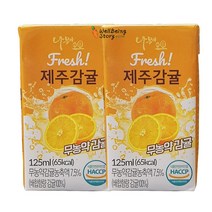 나무야 제주 무농약 감귤 주스 125ml 어린이주스, 2팩