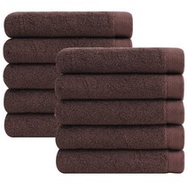 어메니티타올 30수 170g 부드러운 호텔 수건 세트, 다크브라운, 10개입