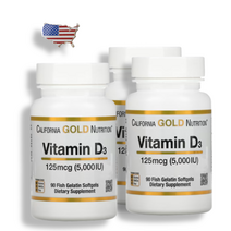 캘리포니아골드뉴트리션 CGN 비타민D3 5 000IU 90정, 3개