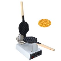 홍콩 에그와플 메이커 상업용 스테인리스 스틸 로터리 타원형 및 하트 모양 계란 버블 와플 들러붙지 않는 스낵 제조 기계, Oval shape+110V+UK