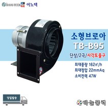 이노텍/소형브로아/소형송풍기/사각타입/집진기/급배기팬/단상///////TB-B95