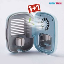 NaOBee 1+1 컴팩트한 휴대용 완벽 살균 칫솔 살균기 UVC램프, 핑크, 화이트