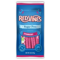 Red Vines 레드바인 무설탕 딸기 츄이 캔디 Sugar Free Strawberry Licorice Chewy Candy 5oz(141g) 5팩, 1개