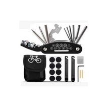 공구가방 자전거 수리 키트 휴대용 패치 수정 도구 산악 및 도로 사이클링 캠핑 여행 필수 가방, 7 in 1