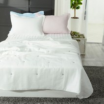 크림 스노우리플 모달 차렵이불 화이트/핑크-2colorr