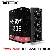 그래픽 카드 비디오 카드새로운 xfx rx 6650 xt 6650xt 8gb merc amd gpu radeon rx6650 rx 6700 xt 6700xt oc 데스크탑, xfx 6650xt 8GB 머크