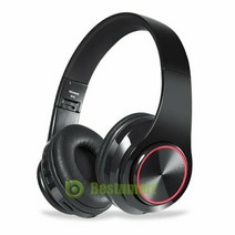 Unbranded 블루투스 노이즈 캔슬링 헤드폰 오버 이어 스테레오 이어폰 무선 헤드셋, Black