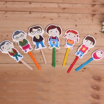 [펠트친구] 무늬펠트 우리가족/인형놀이/펠트지무늬펠트지/패턴펠트지/펠트원단/