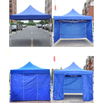 대형 천막 임시 격리 텐트 축제 바람막이 커버 간이, 두꺼운자동프레임3x4파란색+3창