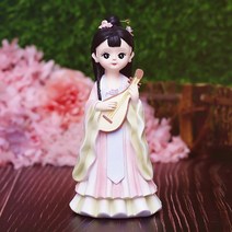 장식품 인물 궁정풍 인형 나비 사랑의 당 소미 방 장식품 데스크톱 창의 선물, 1003-11D 스탠딩 비파