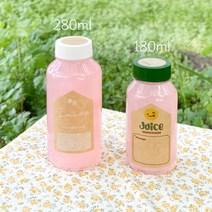 휴롬 쥬스병 플라스틱 음료수병 빈병 공병 카페용품 180ml 280ml, 180ml(10ea), 초록색, 1개