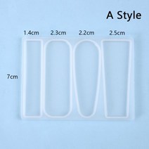 헤어 클립 실리콘 금형 크리스탈 에폭시 수지 수제 개성 DIY 클립 보석 도구 주조 금형, A
