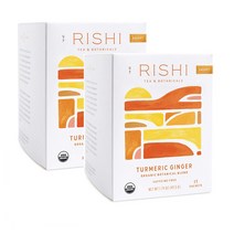 Rishi Tea Turmeric Ginger Herbal Tea 리쉬티 강황 생강 허브티 티백 49.5g 15개입 2팩