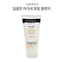 [유니크앤몰] 저자극 여드름케어!! 뉴트로지나 딥클린 아크네 포밍 클렌저 175g, 1개
