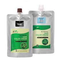 새롬 엔자임 에스테라피 천연효소 클리닉 헤어칼라크림 1제 2제 500g 셀프 저자극 염색약, 5N 갈색 2제 3%