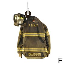 안전한 자동차 펜던트 행잉 장식품 재킷 헬멧 소방관 키 체인 백미러 장식 액세서리, [06] F