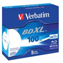 버바팀 BD-R 공디스크 4X 100GB 쥬얼케이스 5p