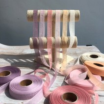 리본끈 샤벳 쉬폰 오간디 리본 선물 포장 청첩장 리본 50yd, 20 mm - 50 yd, 팥색