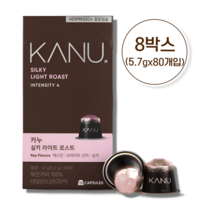 맥심 카누 실키 라이트 로스트 호환캡슐 8박스(5.7gx80개입), 57g, 10개입, 8개