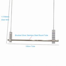 현대 패션 의류 상점 아크릴 디스플레이 랙 소품 스테인레스 스틸 와이어 천장 코트 행거 웨딩 드레스 장, 01 100cm