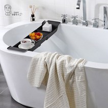 모던블랙 욕조 욕실 반식욕 테이블 트레이 거치대, 1, 본상품선택