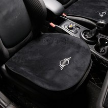 BMW MINI 미니쿠퍼 전차종 플란넬 차량용 방석 매트, 블랙, 1개
