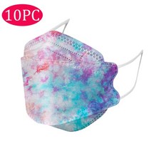 KN95 Masqu 10pcs 염료 위장 FFP2 CE Facemask 덴탈마스크, 기본, T09-I-10pcs
