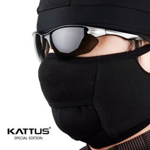 KATTUS 카투스 카치온 방한 마스크 기능성 겨울용 스포츠마스크, 블랙