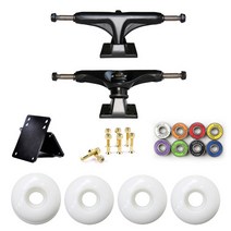 스케이트 보드 5in 트럭 콤보 세트 5230mm 휠 알루미늄 마그네슘 합금 전문 브리지 브래킷, 4