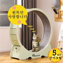 RUNCATS 무소음 간단 설치 캣휠 고양이캣휠, 간단 설치XL(113*36*120), 아보카도 그린