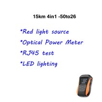 ★용접기 용접관련★ 2020 새로운 광 파워 미터 레드 레이저 6 in 1 고정밀 미니 레드 파이버 펜 15km 충전식 파이버 라이트 테스터 라이트, 15km 4in1 -50to26
