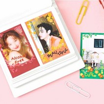 나뭇잎디자인스티커 사진 폴라로이드 꾸미기 인기 다꾸템 나뭇잎, 선택:주황, 단품