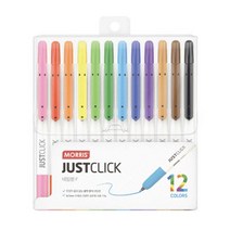 모리스 저스트클릭 네임펜F 12색세트, 단품, 1개