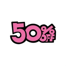 피오피글씨체 50프로 5P POP카드 미니 배너 광고 홍보 쇼카드 미용실 가격표 매장