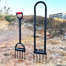 작물 캐기 수확기 쟁기 감자 고구마 삼지창, 두꺼운 단조 지구 터너, 1개