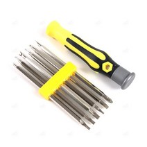 다기능 멀티 12 in 1 스크류 드라이버 십자 일자 Y자 U자 삼각 별 오각 나사 비트 공구, 1개