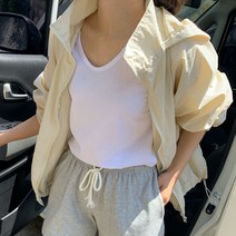 케이에비뉴 후드 스탠드 카라 집업 바람막이