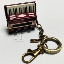 미니아코디언 그랜드 모델 장식 미니 아코디언 생일 선물 악기 컬렉션 장식품 장식, 3X4cm 아코디언 열쇠고리