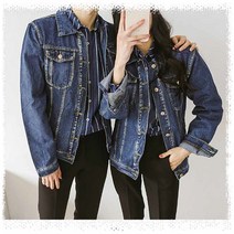 [HAN] 커플 청자켓 남여 공용 데님 점퍼 재킷 아우터 상의 시밀러룩