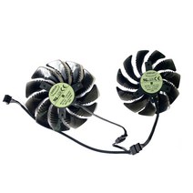 케이스 쿨러 cpu 쿨러 120mm 저소음 80mm 수냉쿨러 공랭 새로운 2pcs 87mm 기가바이트 gtx1050 ti 1060 1070 ti 1080 rx 470 팬 호환, t129215su