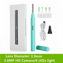 스프링귀이개 귀지제거 귀청소도구 무선 와이파이 귀 Otoscope 카메라 Borescope 빛나는 왁스 제거 청, 08 3.9mm Lens diameter