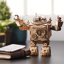 로보타임 오르골 DIY STEAMPUNK MUSIC BOX, 우드컬러, 오르페우스(AM601)