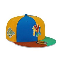 New Era New York Yankees 9FIFTY 1996 월드 시리즈 사이드 패치 레트로 후크 바람개비 스냅백 캡 모자 멀티컬러