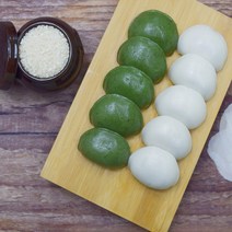 쫄깃쫄깃 굳지않는바람떡 1kg+1kg 2팩 2색바람떡 쑥바람떡 백미바람떡 반달떡, 백바람떡